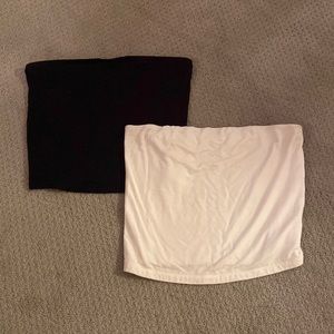 White AND Black Tube crop top Soft and Sexy American Eagle